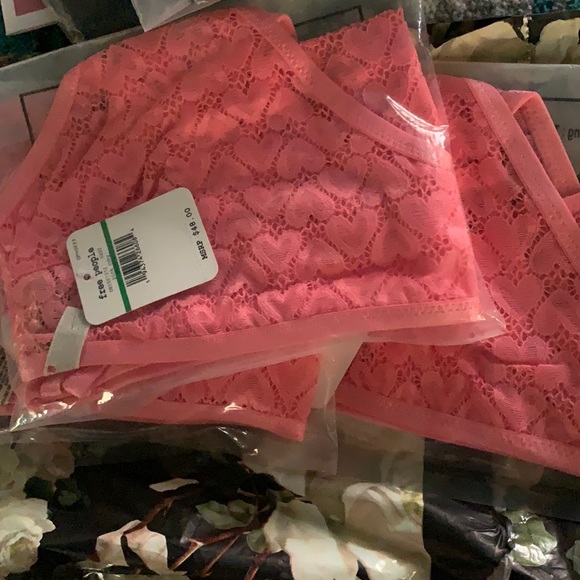 NWT Free People SET Kelly Bra and Thong Pink - Picture 2 of 3